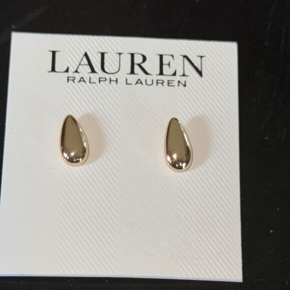 Lauren Ralph Lauren Gold Teardrop Earrings - Picture 1 of 3